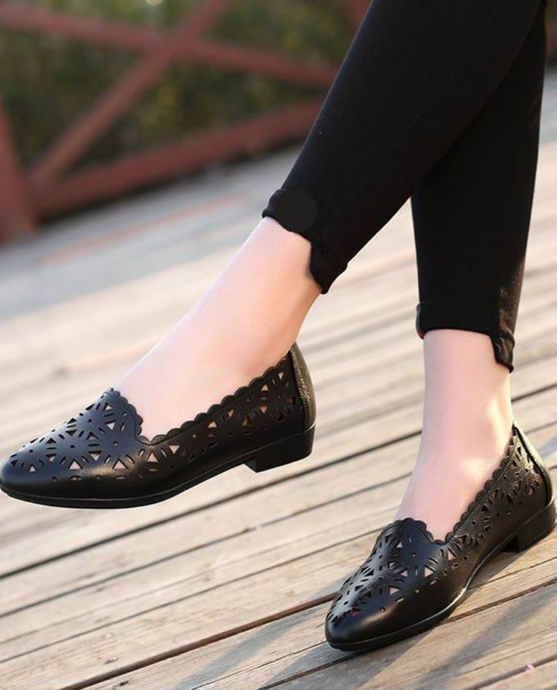 Wissal Dames Loafer Schoenen - Wit