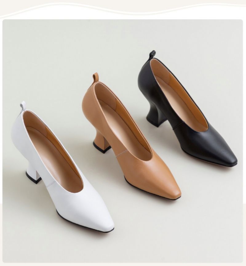 Witte Pumps - Zwart