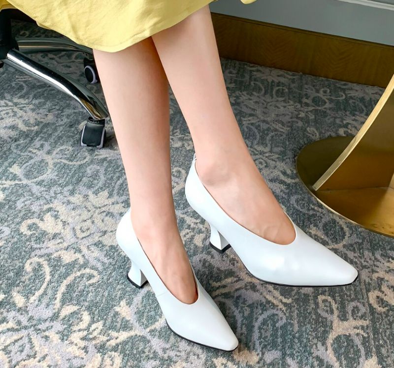 Witte Pumps - Zwart