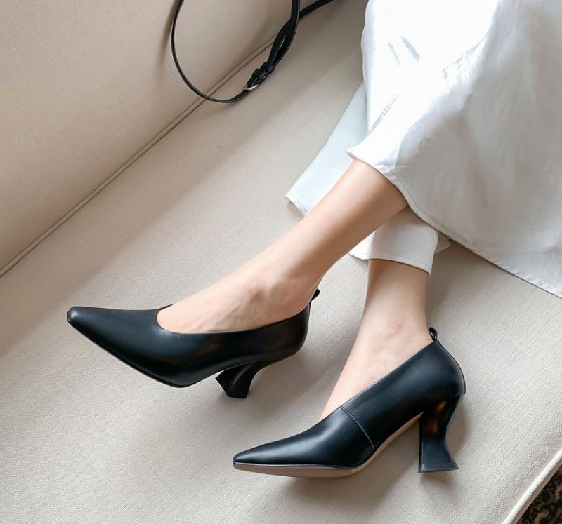 Witte Pumps - Zwart