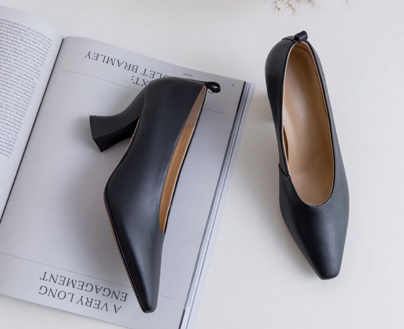 Witte Pumps - Zwart