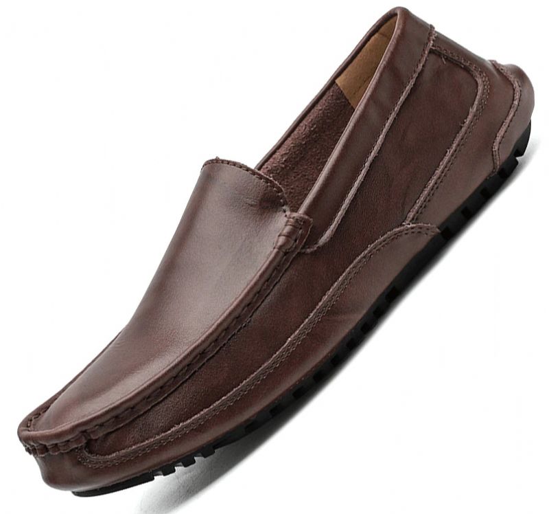 Xabi Heren Loafers Geklede Schoenen - Koffie