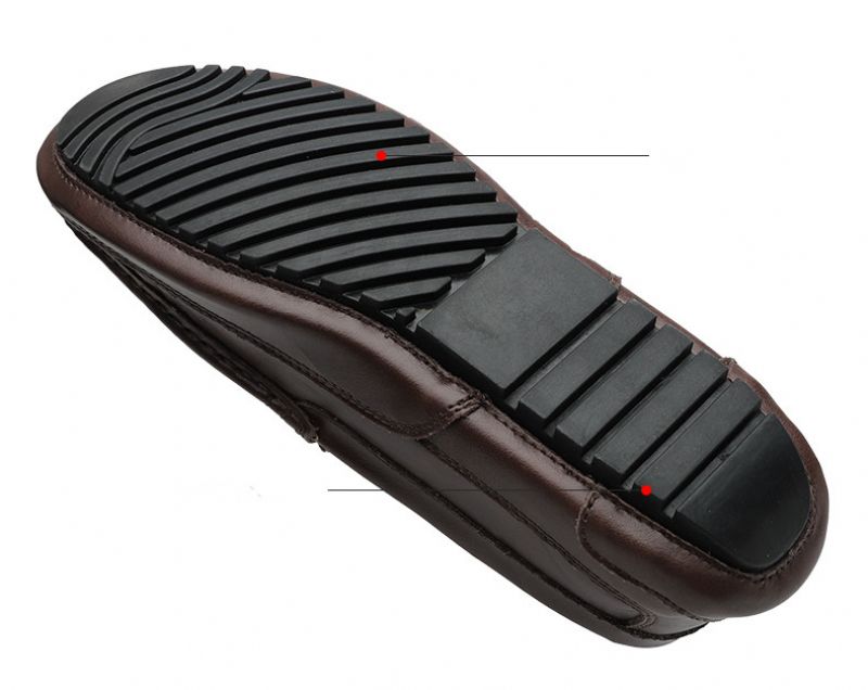 Xabi Heren Loafers Geklede Schoenen - Koffie