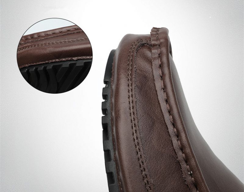 Xabi Heren Loafers Geklede Schoenen - Koffie