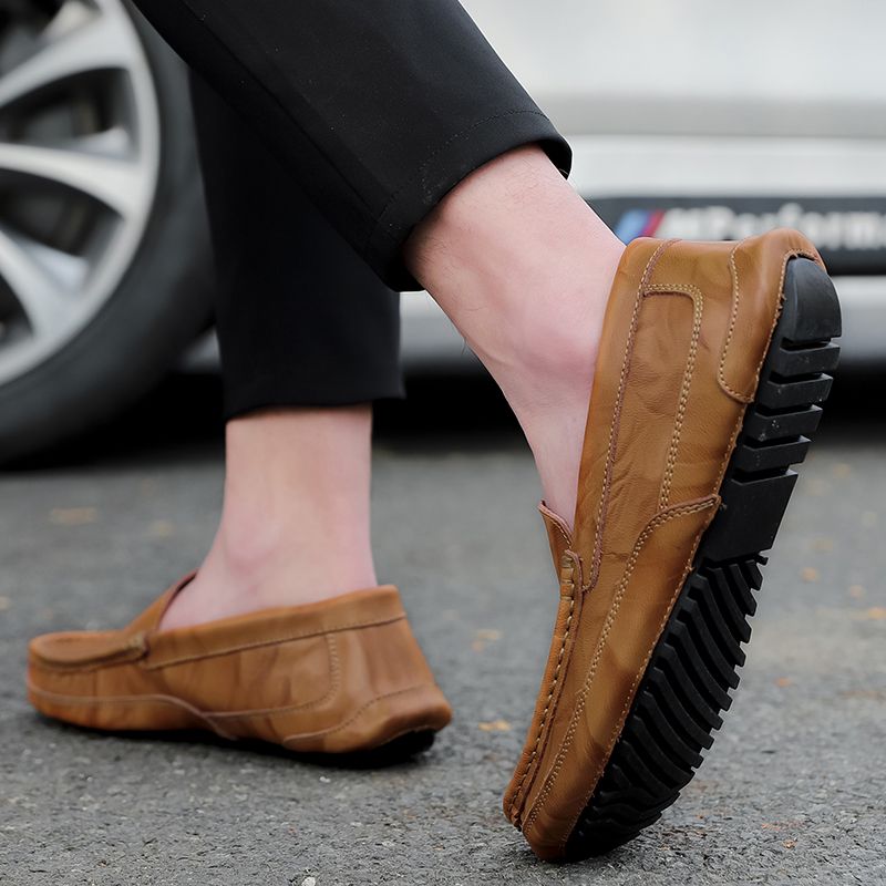 Xabi Heren Loafers Geklede Schoenen - Koffie
