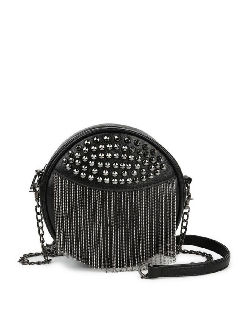 Xeos Dames Ronde Leren Schouder Handtas