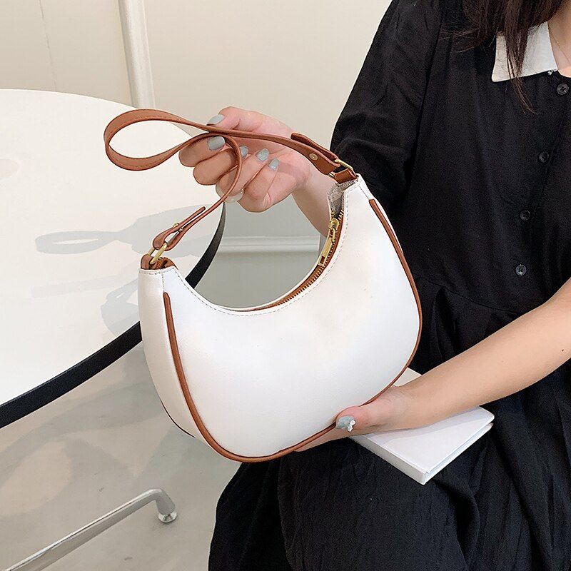 Xiome Dames Leren Baguette Handtas - Zwart