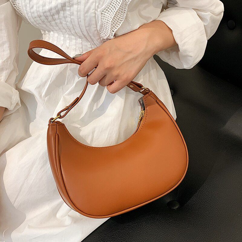 Xiome Dames Leren Baguette Handtas - Zwart