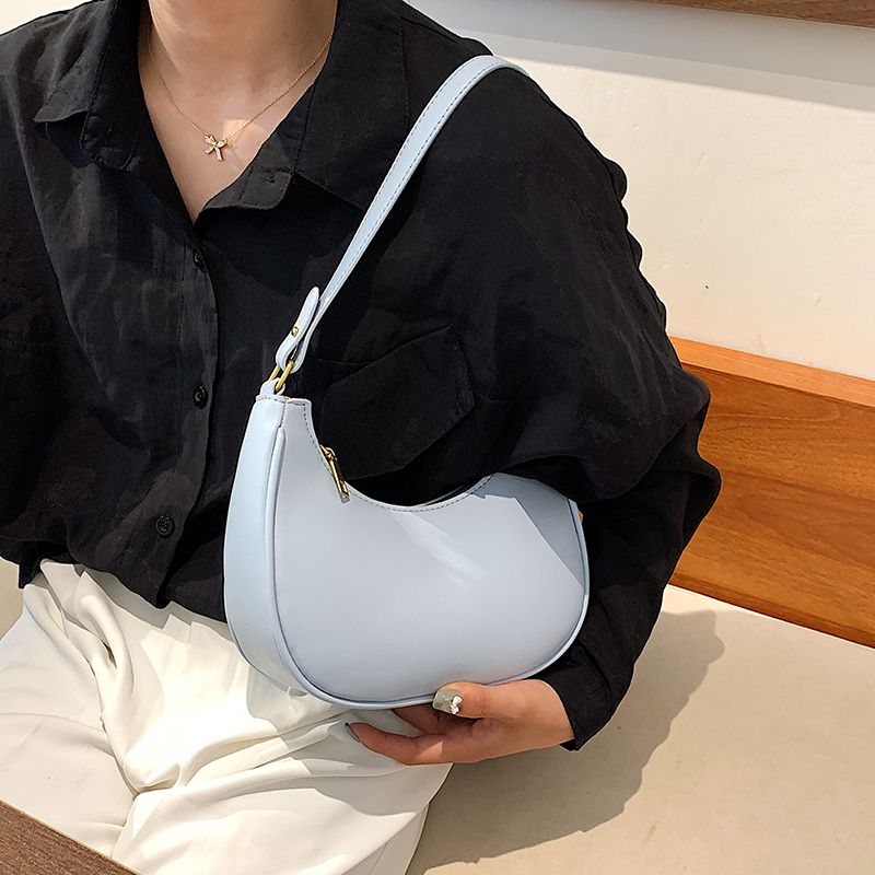 Xiome Dames Leren Baguette Handtas - Zwart