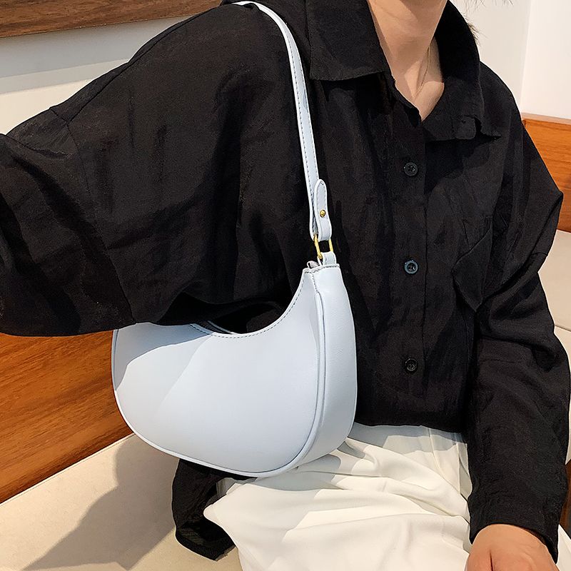 Xiome Dames Leren Baguette Handtas - Zwart