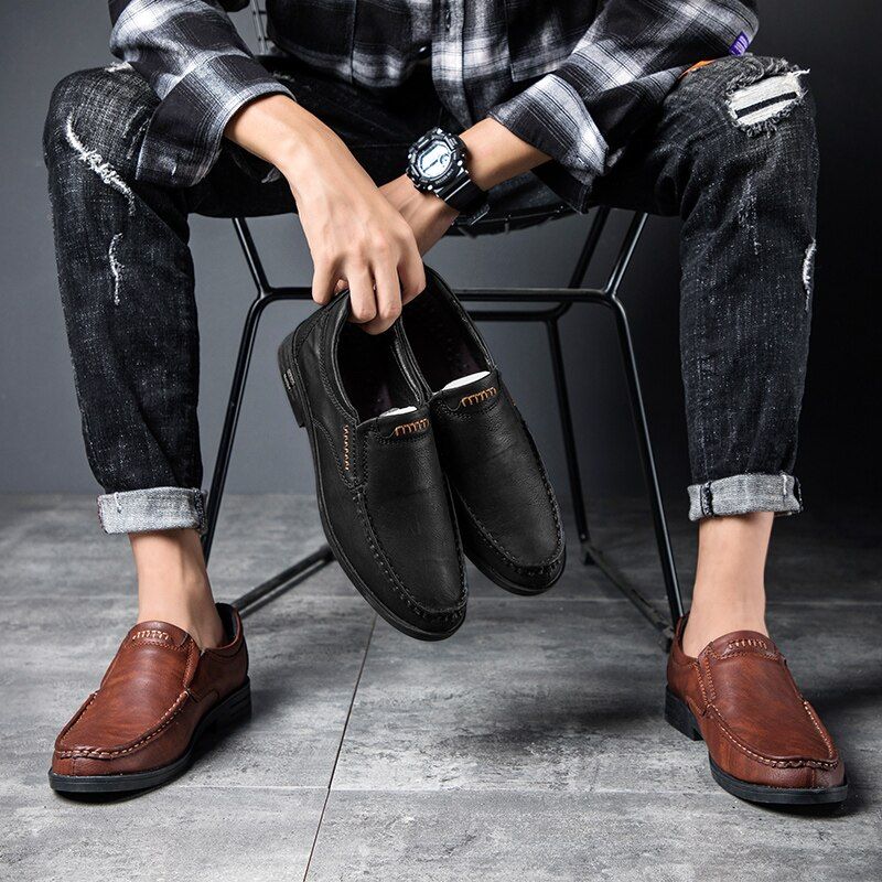 Yagami Heren Loafer Casual Schoenen - Bruin
