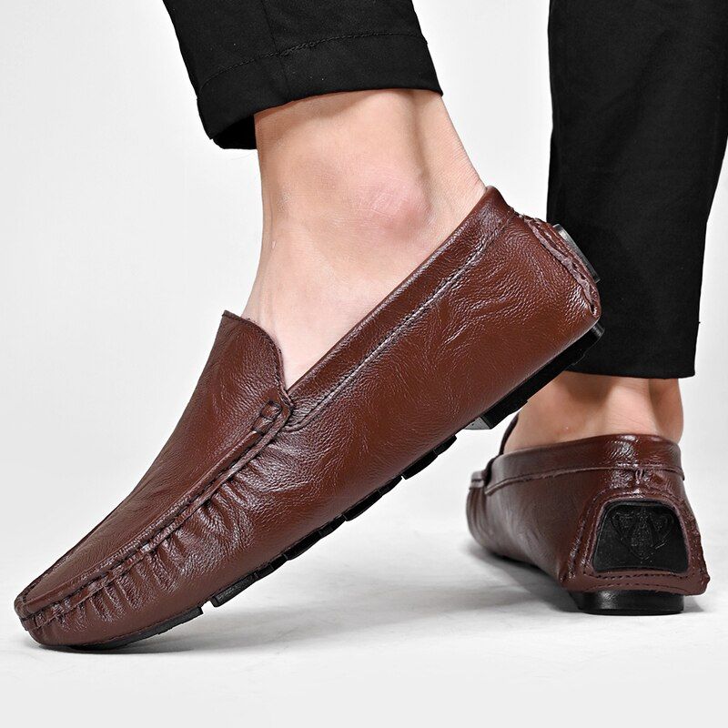 Yan Heren Loafer Casual Schoenen - Koffie