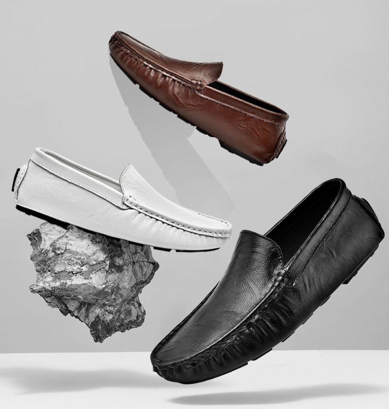 Yan Heren Loafer Casual Schoenen - Koffie