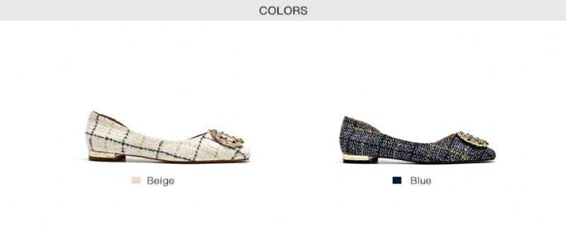 Yanela Dames Platte Schoenen - Blauw