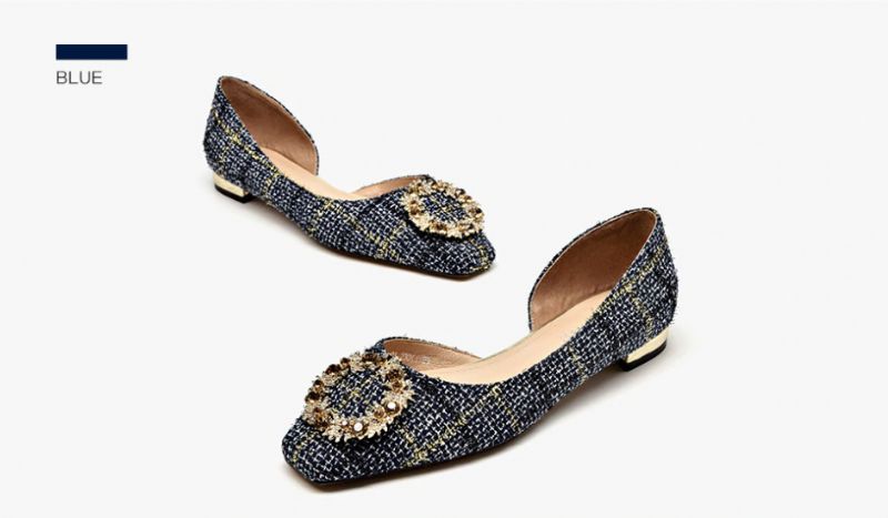 Yanela Dames Platte Schoenen - Blauw
