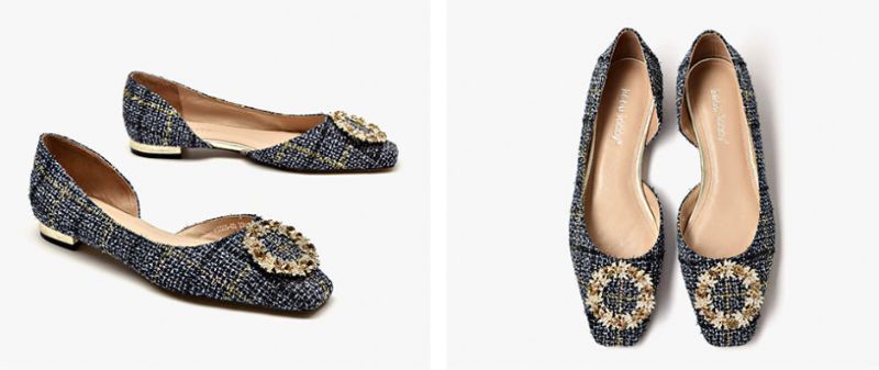 Yanela Dames Platte Schoenen - Blauw