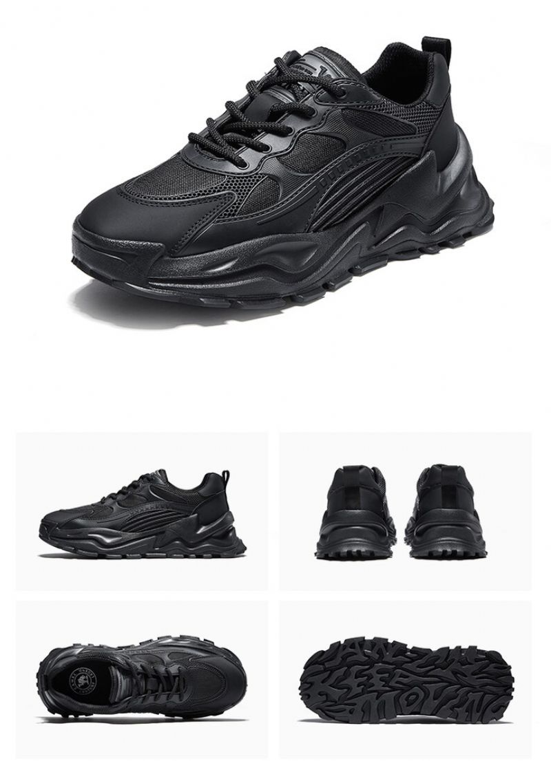 Yared Heren Platform Sneakers - Zwart