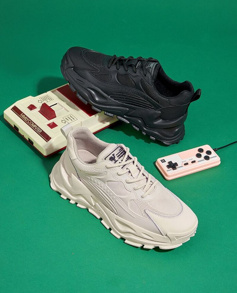 Yared Heren Platform Sneakers - Zwart