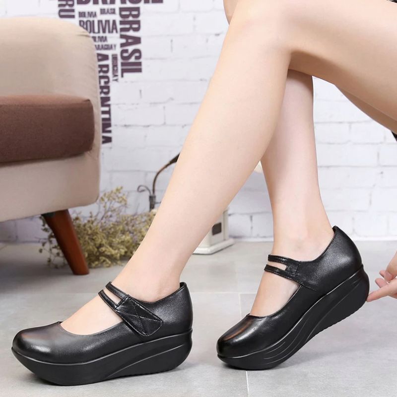 Yaya Dames Platform Schoenen - Zwart