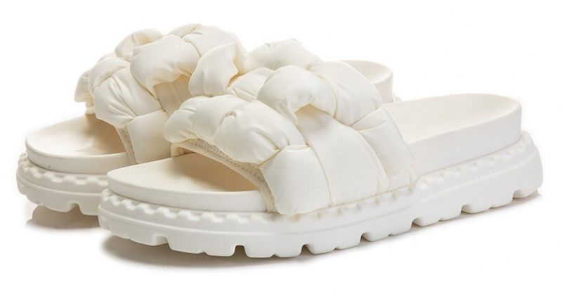 Yesika Damesplatte Pantoffel - Groen