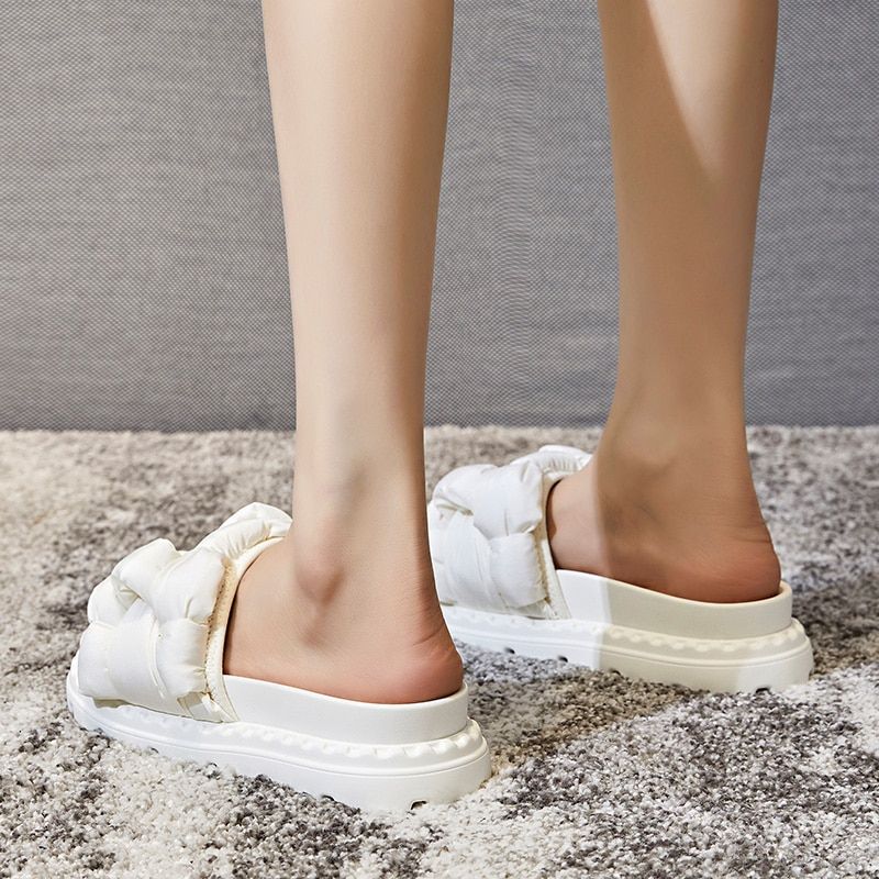 Yesika Damesplatte Pantoffel - Groen