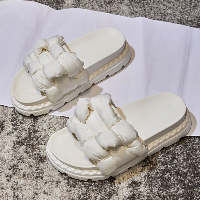Yesika Damesplatte Pantoffel - Groen