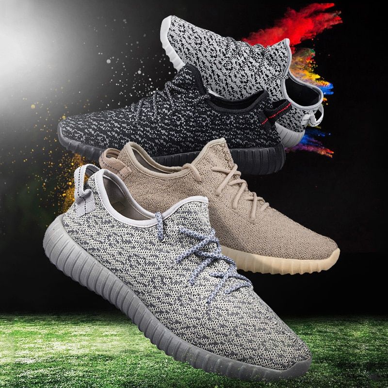 Yezy Ademende Mesh Sneaker Voor Heren - Zwart