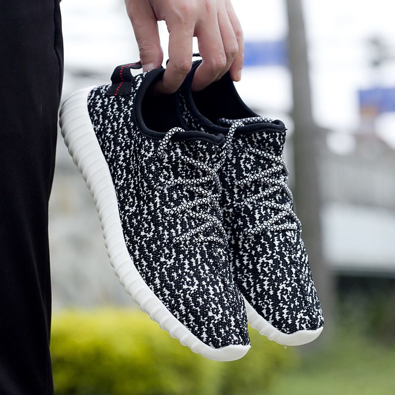 Yezy Ademende Mesh Sneaker Voor Heren - Zwart