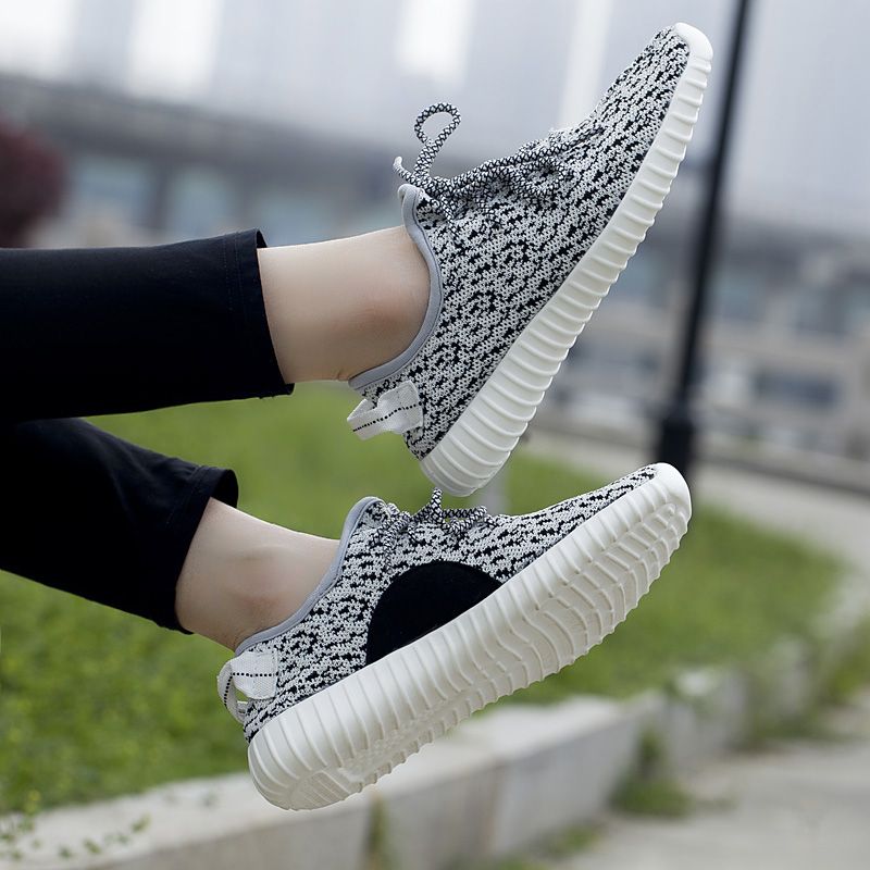 Yezy Ademende Mesh Sneaker Voor Heren - Zwart