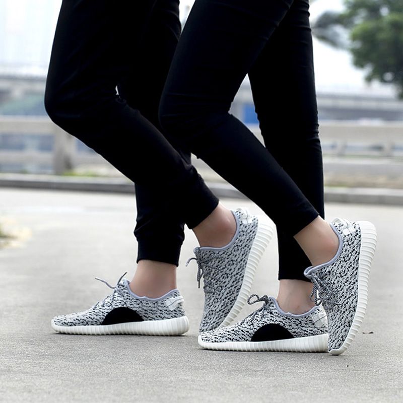 Yezy Ademende Mesh Sneaker Voor Heren - Zwart