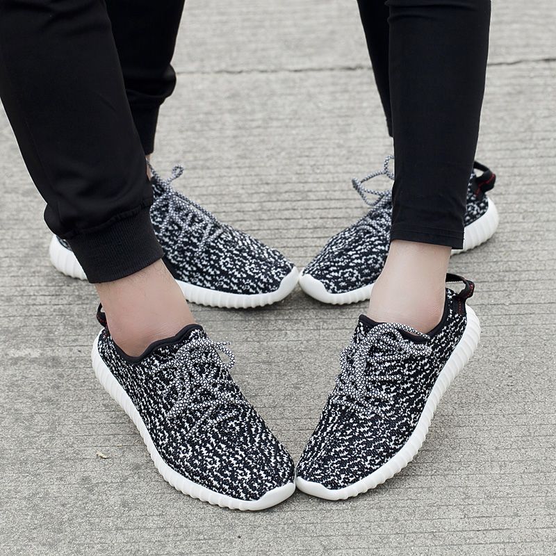 Yezy Ademende Mesh Sneaker Voor Heren - Zwart