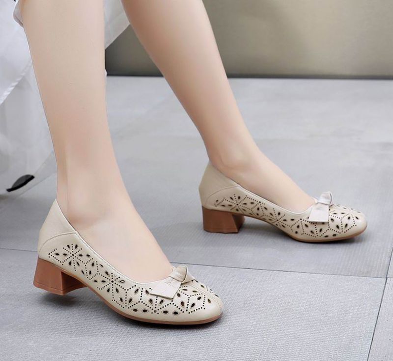 Yisney Dames Casual Pumps - Beige
