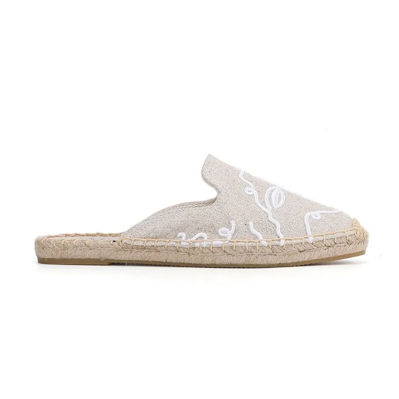 Yolanda Dames Muiltjes Espadrilles - Marineblauw