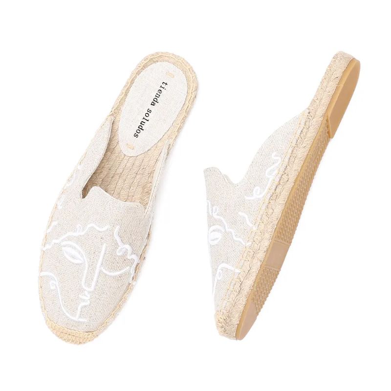 Yolanda Dames Muiltjes Espadrilles - Marineblauw