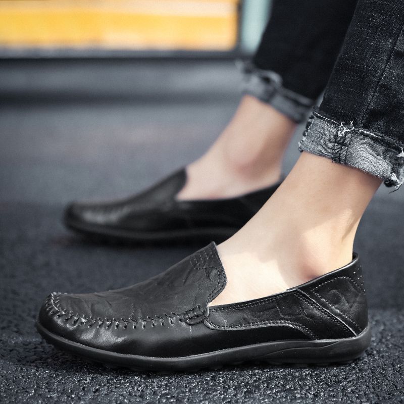 Yosmar Heren Loafers Casual Schoenen - Zwart