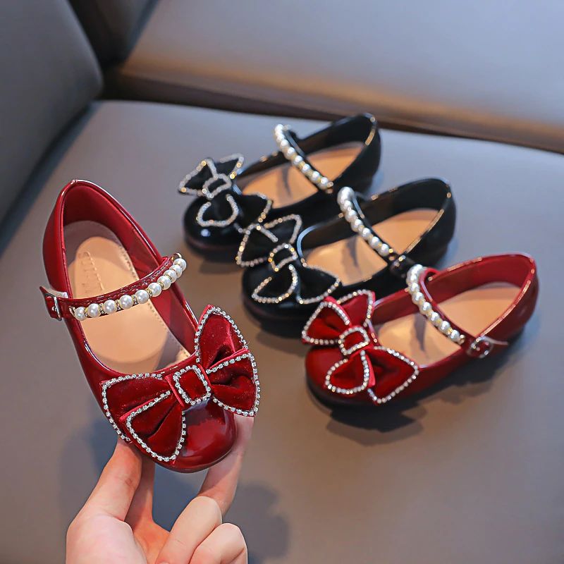 Yudi Platte Schoenen Voor Meisjes - Bordeauxrood