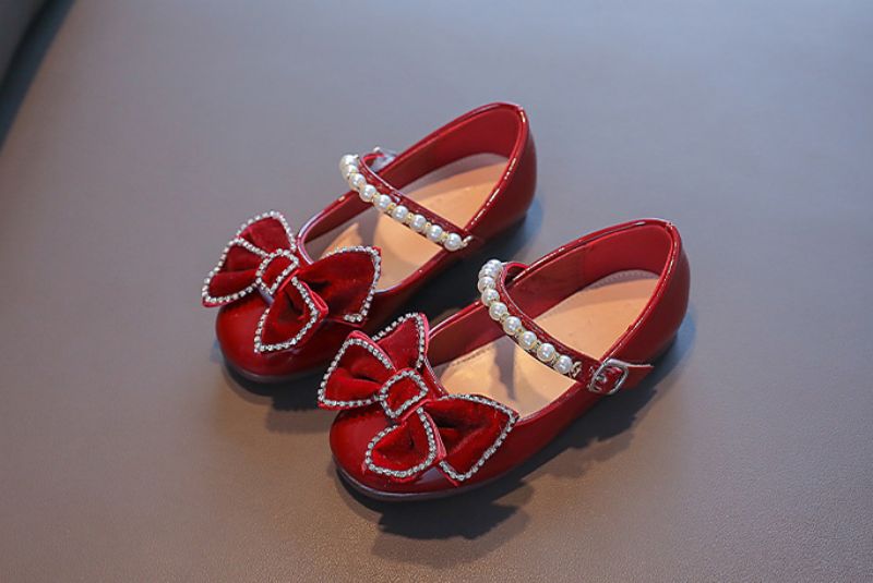 Yudi Platte Schoenen Voor Meisjes - Bordeauxrood