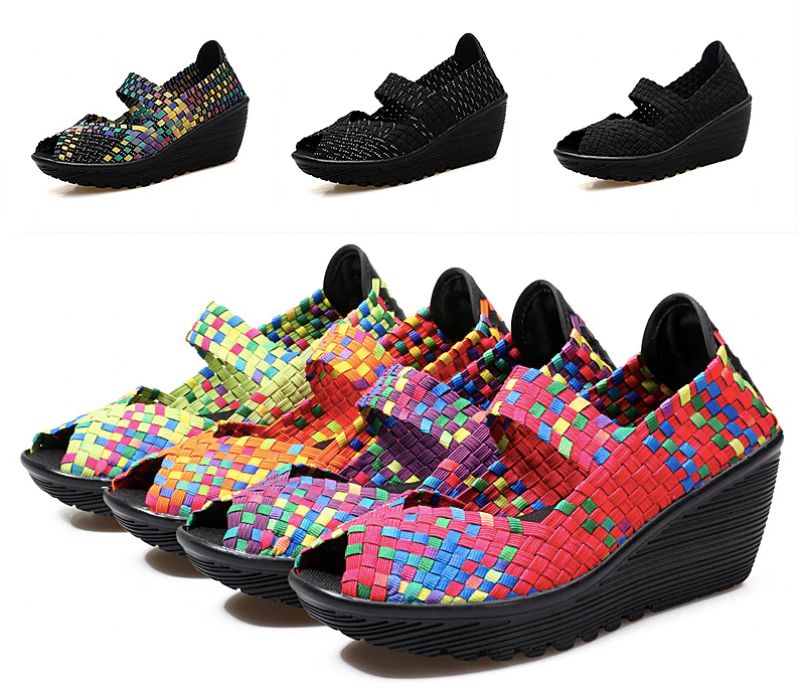 Yuli Dames Wedges Schoenen - Zwart zilver