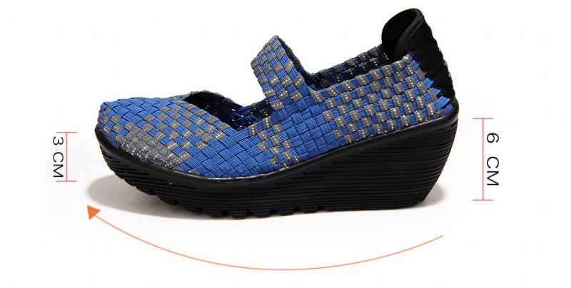 Yuli Dames Wedges Schoenen - Zwart zilver