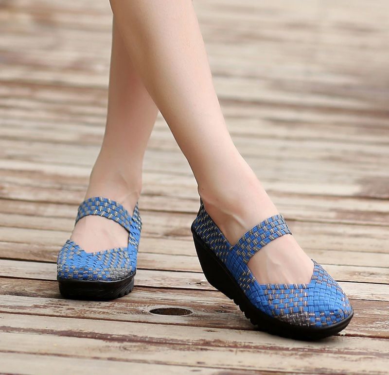 Yuli Dames Wedges Schoenen - Zwart zilver