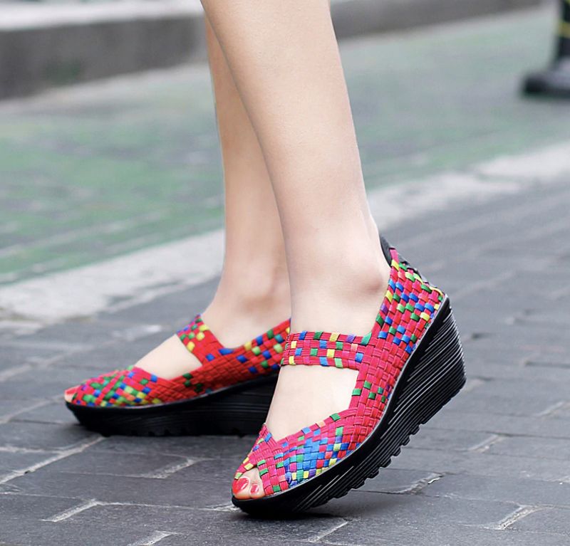 Yuli Dames Wedges Schoenen - Zwart zilver
