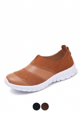 Yusuf Dames Loafer Instapschoenen Leren Herfstmode Platte Schoenen