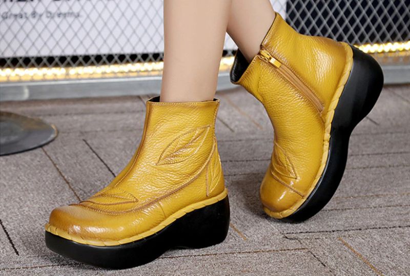 Zafiro Dames Lente Herfst Platform Booties - Rood