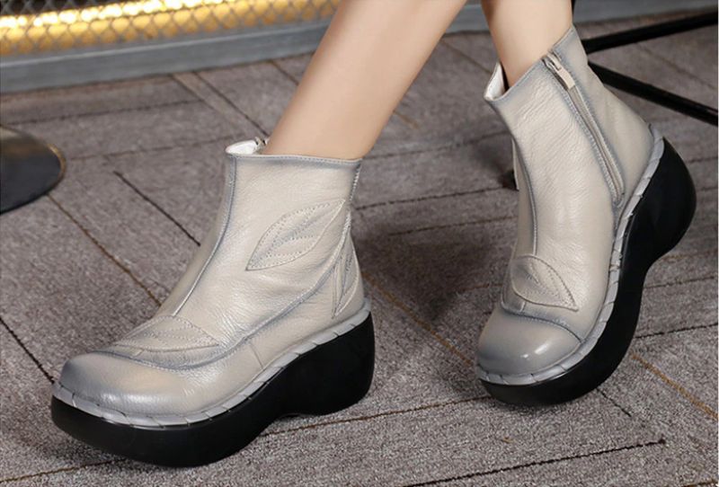 Zafiro Dames Lente Herfst Platform Booties - Rood