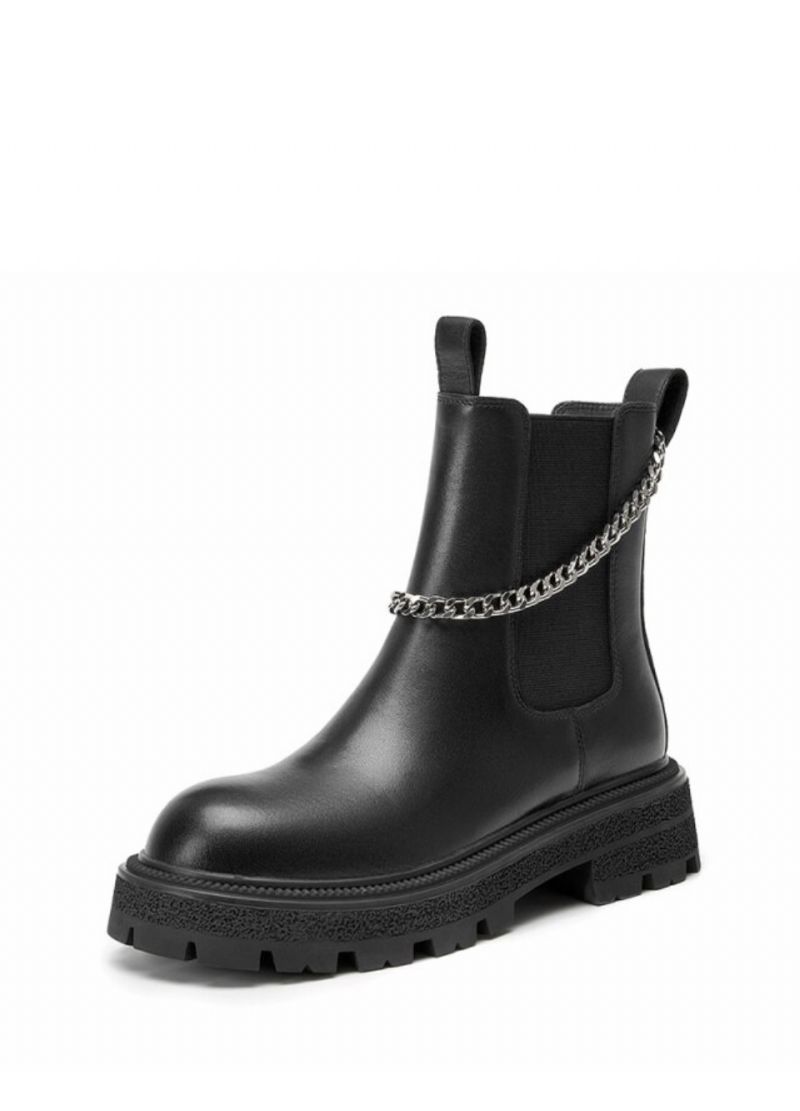 Zaga Dames Leren Platform Enkel Laarzen