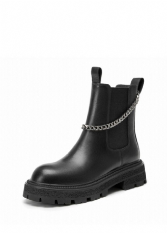 Zaga Dames Leren Platform Enkel Laarzen