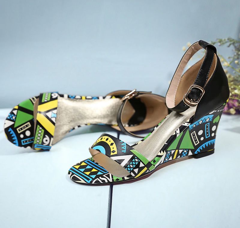 Zambia Wedges - Rood 7cm