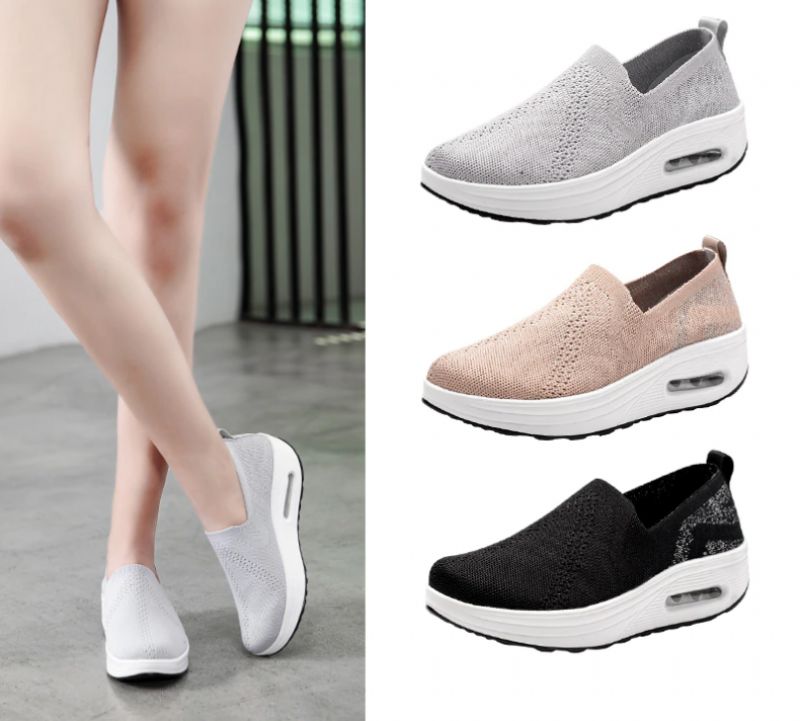 Zarely Platform Ademende Schoenen Voor Dames - Zwart