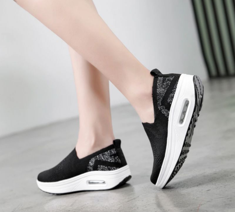 Zarely Platform Ademende Schoenen Voor Dames - Zwart