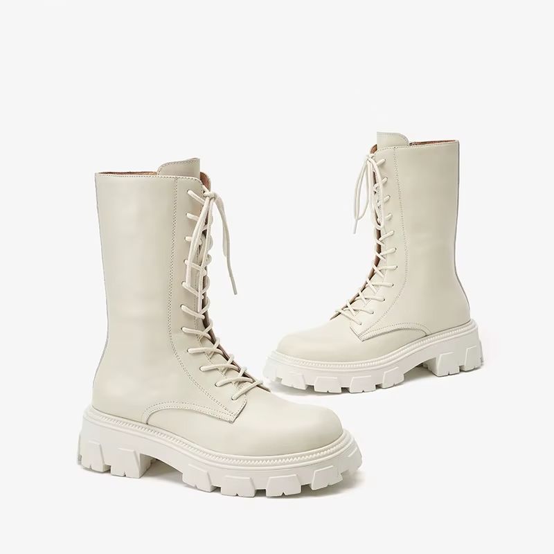 Zavala Dames Mid-calf Platform Laarzen - Zwart